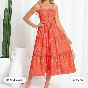 Coral Floral Maxi Dress